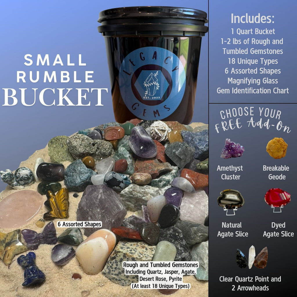 Small Raw and Tumbled (RUMBLE) Mining Bucket