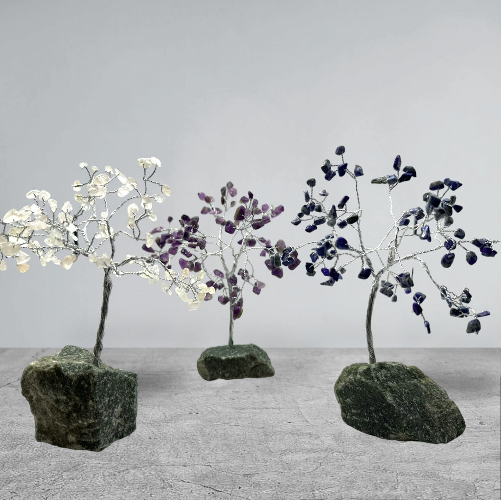 Small Gem Tree- 100 Gemstone, Approx. 6”-7” Tall