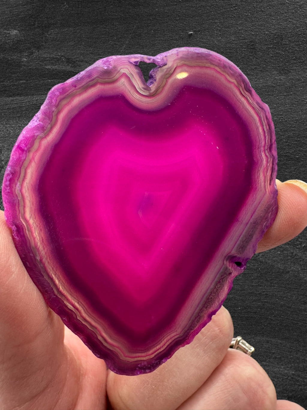 Dyed or Natural Agate Slice with Stand