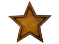 Handcrafted Wooden Star Tray 11x11 Natural Wood Crystal Jewelry Candle Holder