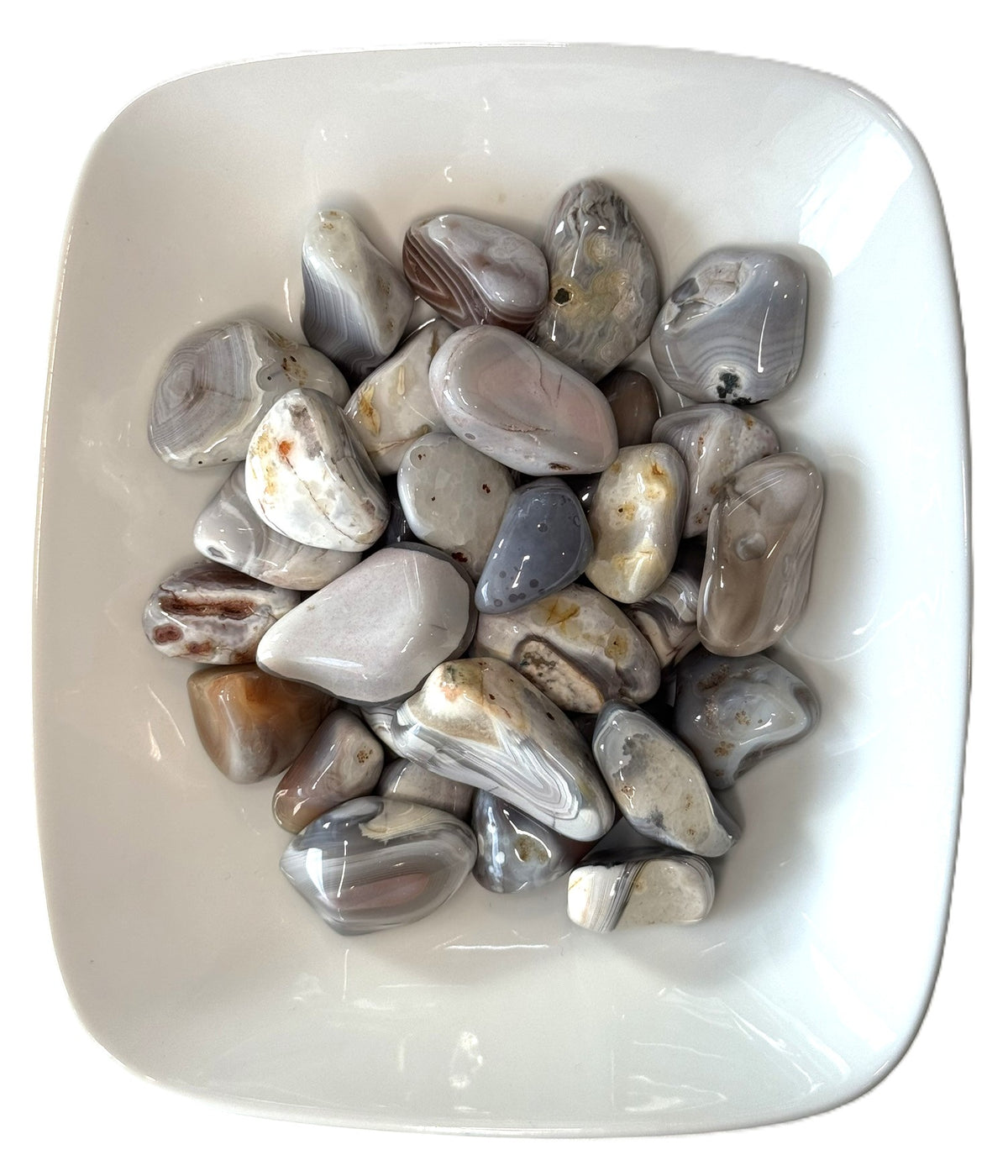 Tumbled Grey Botswana Agate